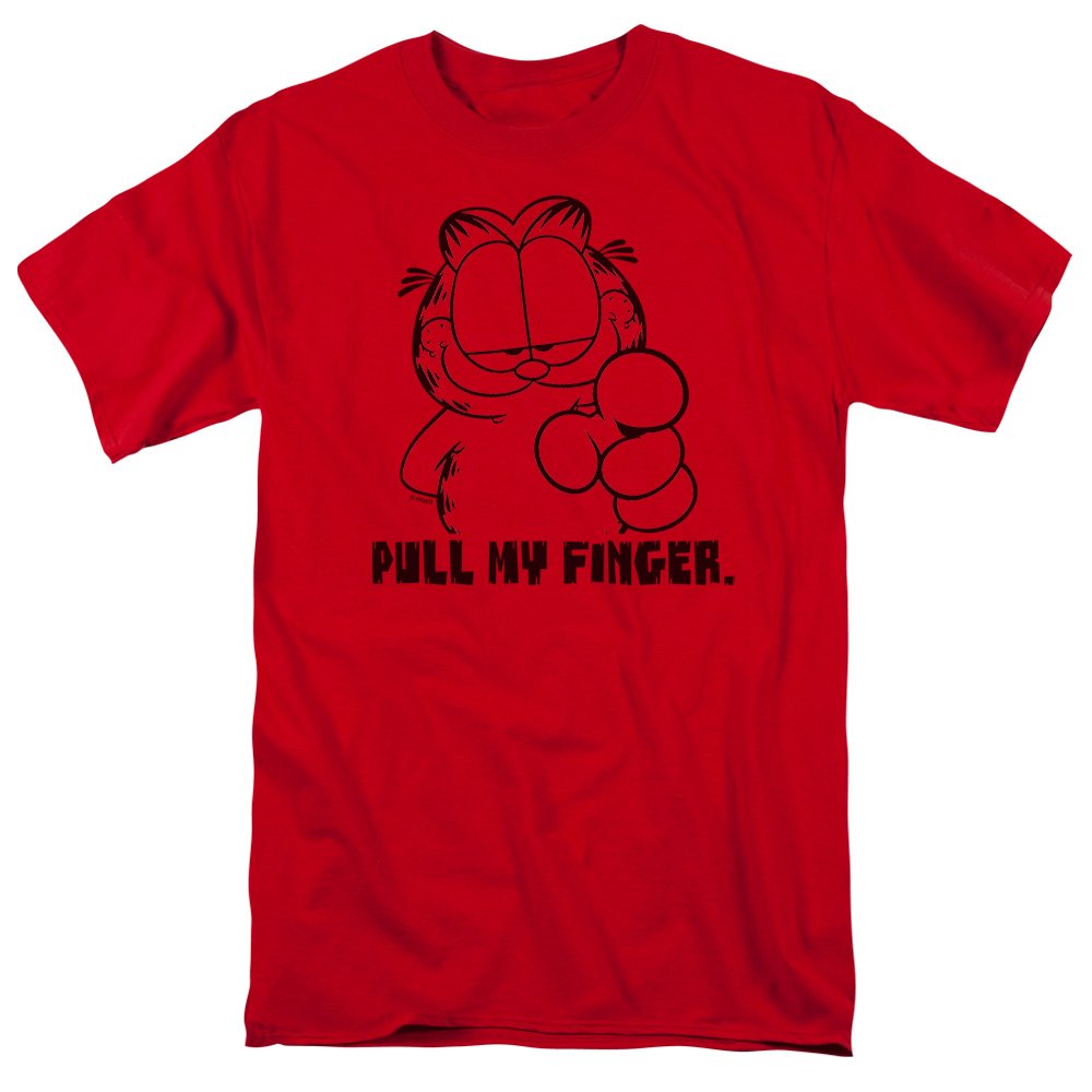 Garfield Pull My Finger Funny Graphic T-Shirt for Men & Women | Unisex Cotton Tee for Casual Wear & Gifts