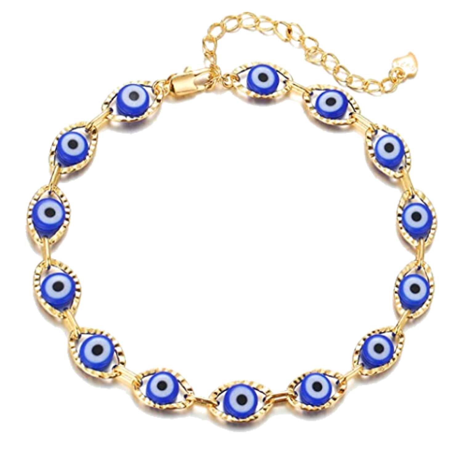 Evil Eye Bracelet for Women & Girls - Adjustable Beaded Charm Bracelet for Protection & Good Luck | Perfect Gift for Teens, Friendship & Everyday Wear