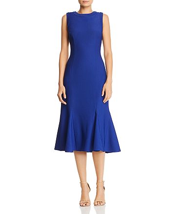 Adrianna Papell Daphne Ribbed Godet Dress in Gulf Blue - Elegant Evening Gown for Weddings, Parties & Special Occasions