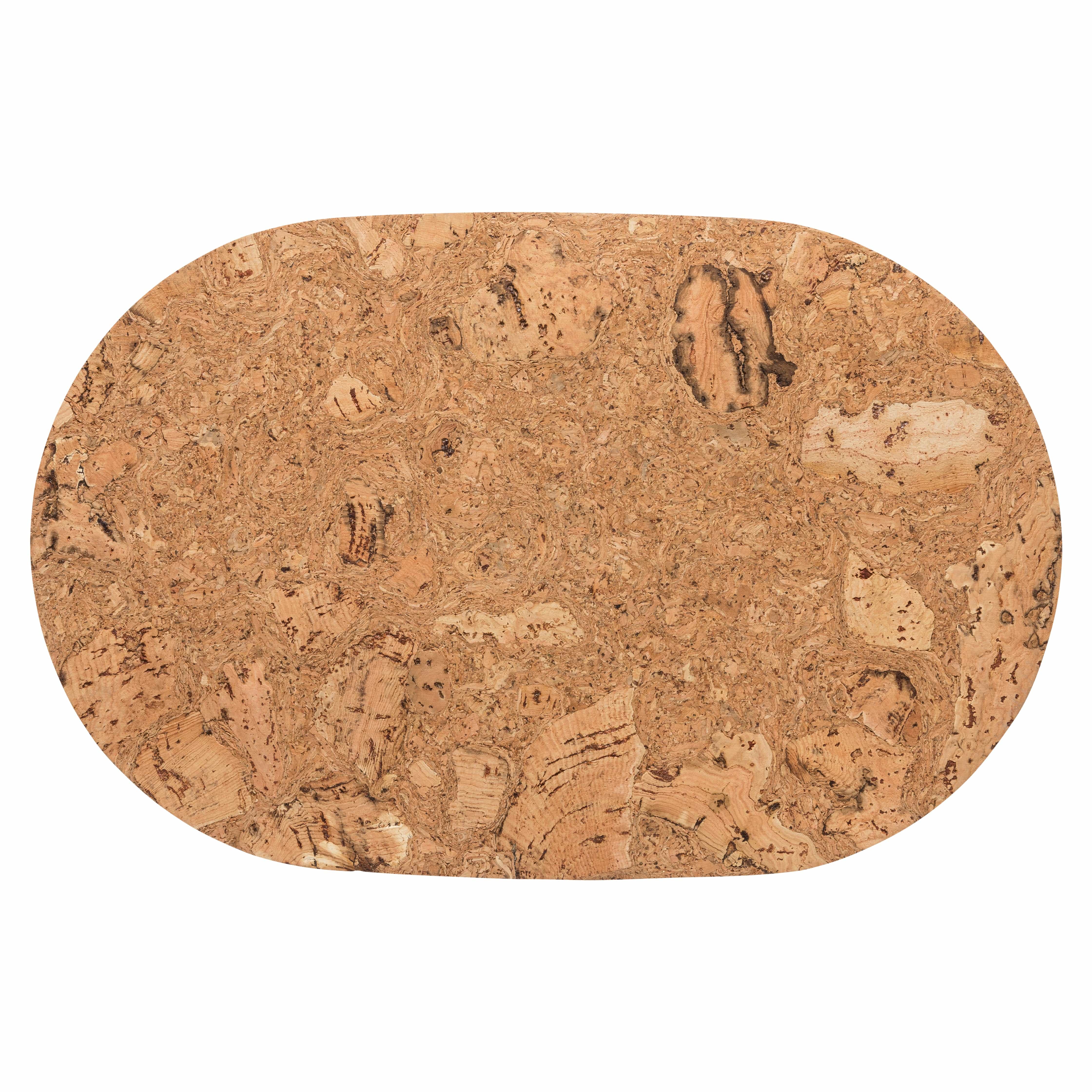Casafina Set of 4 Oval Cork Coasters - Natural Iceberg Design, Handmade in Portugal - Perfect for Dining Tables, Coffee Tables & Home Decor