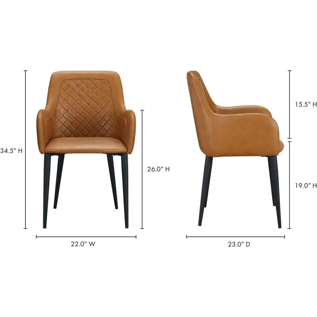 22 Inch Dining Chair Set of 2 - Modern Kitchen Chairs with Padded Seat - Perfect for Dining Room, Kitchen, Breakfast Nook & Small Spaces
