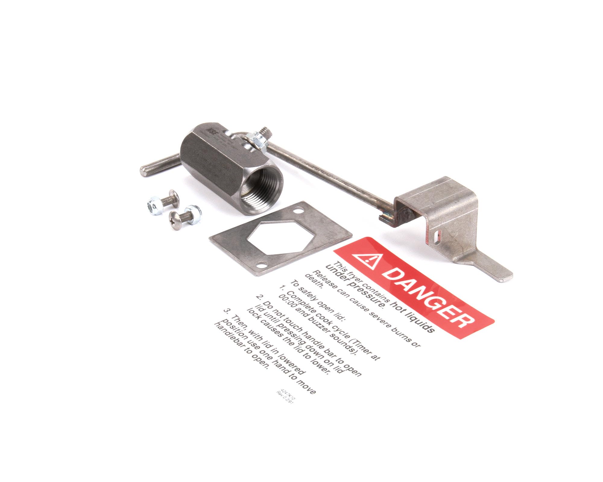 PS1066 Drain Valve Assembly for Commercial Fryers - Heavy Duty Replacement Part for Restaurant & Fast Food Kitchen Equipment