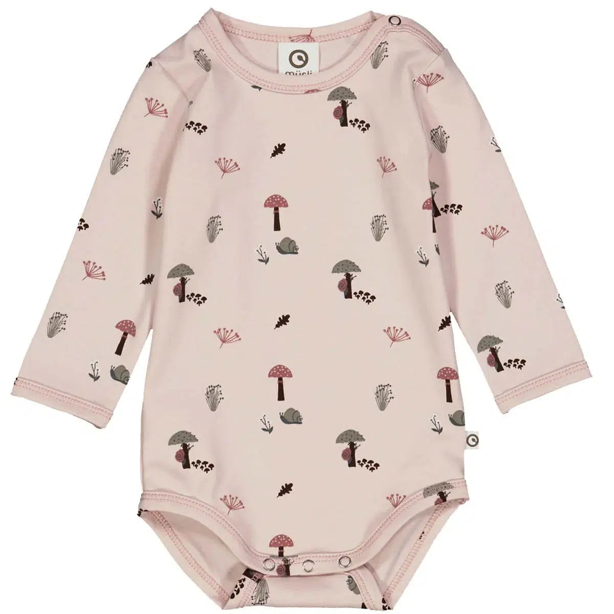 Organic Cotton Baby Bodysuit - Musli Blush Forest | Soft & Breathable Onesie for Newborns & Infants | Perfect for Playtime, Sleep & Everyday Comfort