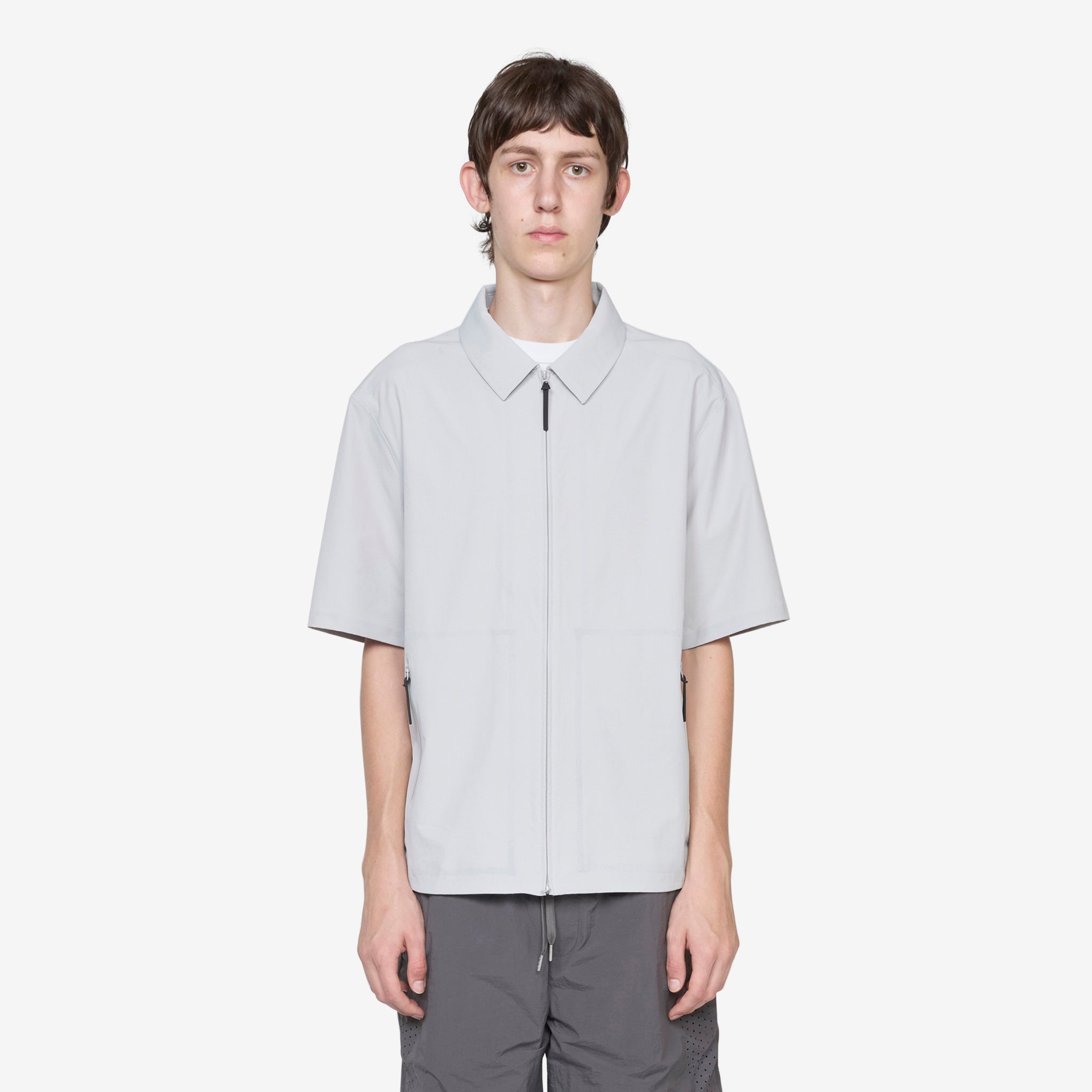Breathable Technical Short Sleeve T-Shirt for Men - Light Grey | Moisture-Wicking Activewear for Gym, Running & Outdoor Sports