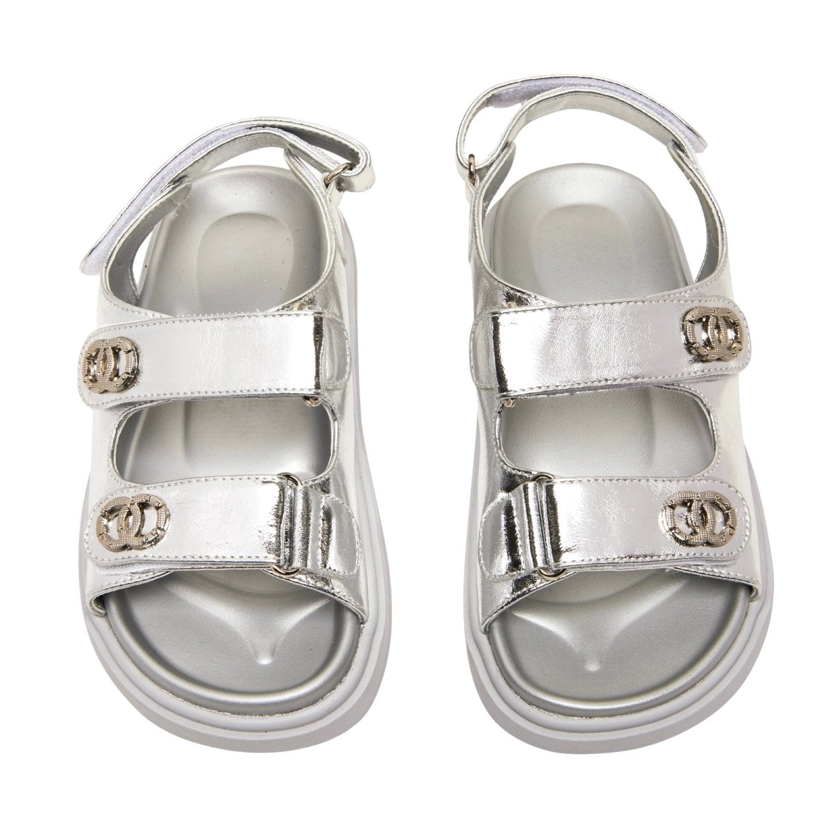 COCO Metallic Dad Sandals for Men - Comfortable & Stylish Leather Slides - Perfect for Beach, Pool, and Casual Summer Wear