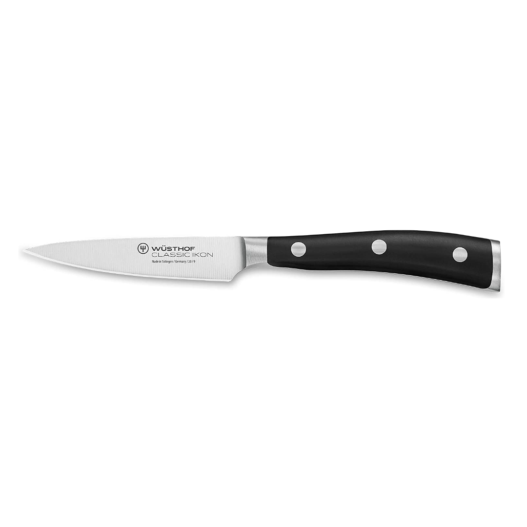 Wusthof Classic Ikon 3.5 Inch Paring Knife - Premium German Stainless Steel Kitchen Knife for Peeling, Slicing and Precision Cutting Fruits & Vegetables