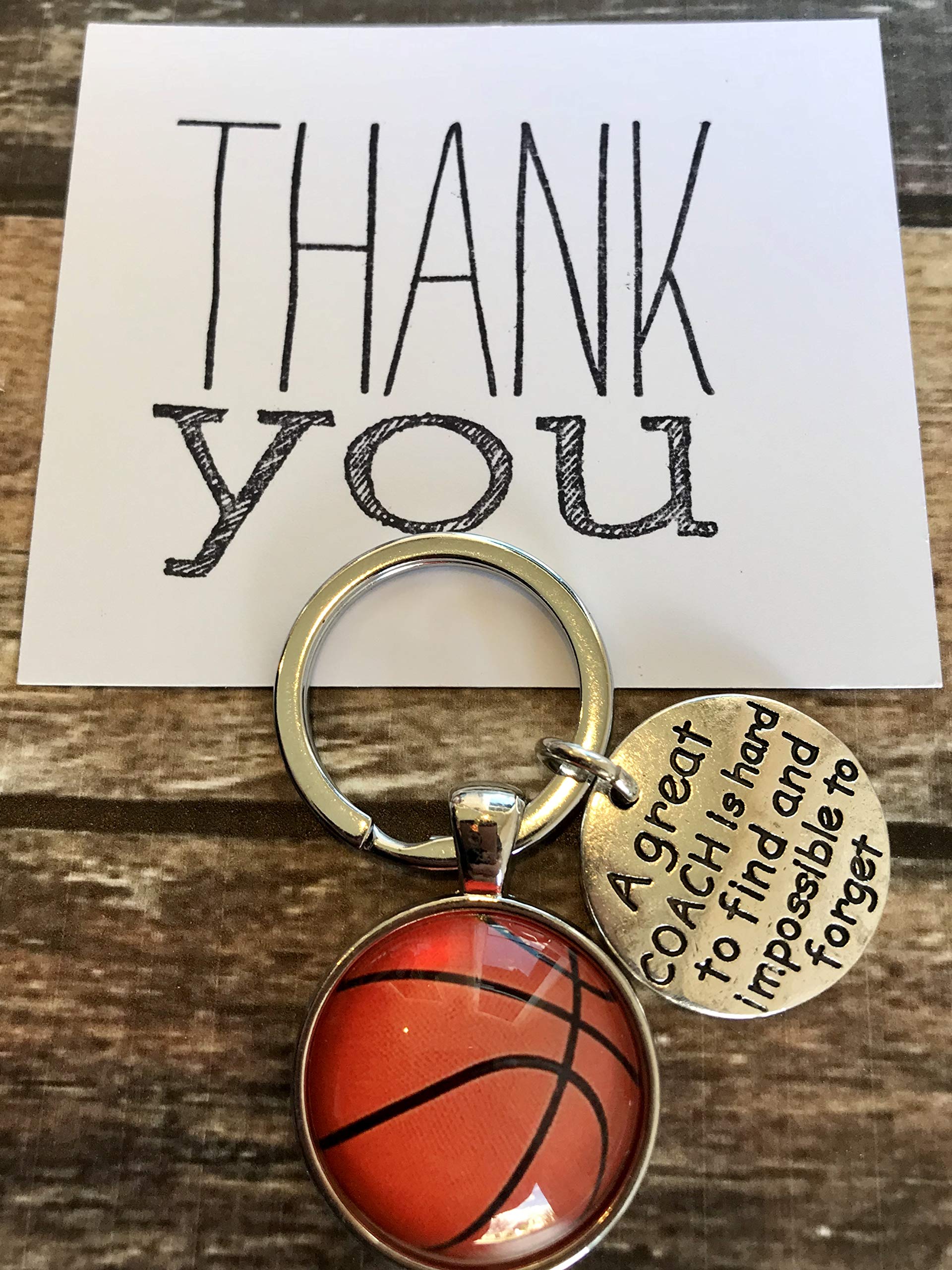 Basketball Coach Keychain Pack of 3 - Silver Minimalist Gift for Coaches & Fans - Perfect for Team Appreciation & Gifts