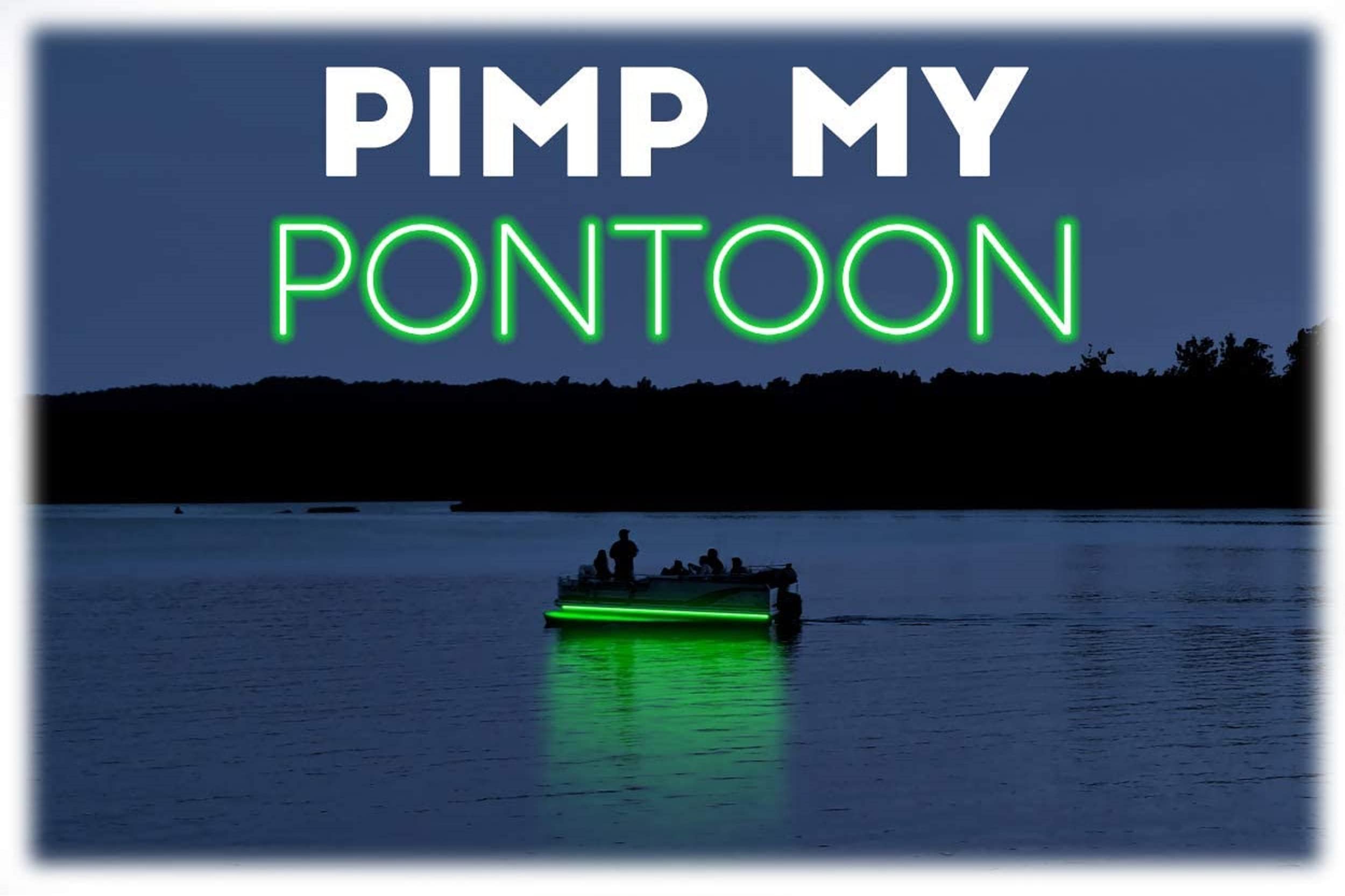 Premium Green Blob Outdoors LED Boat Deck Lighting Kit with Red & Green Navigation Lights - DIY Pontoon Under Deck Lighting for Boats (Green, 20 Pack) - Perfect for Night Cruising, Parties & Water Safety