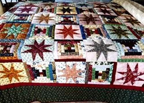 Handmade Amish Stars Quilt - Traditional Patchwork Bedspread for Cozy Home Decor | Perfect for Farmhouse, Rustic & Country Style Bedrooms