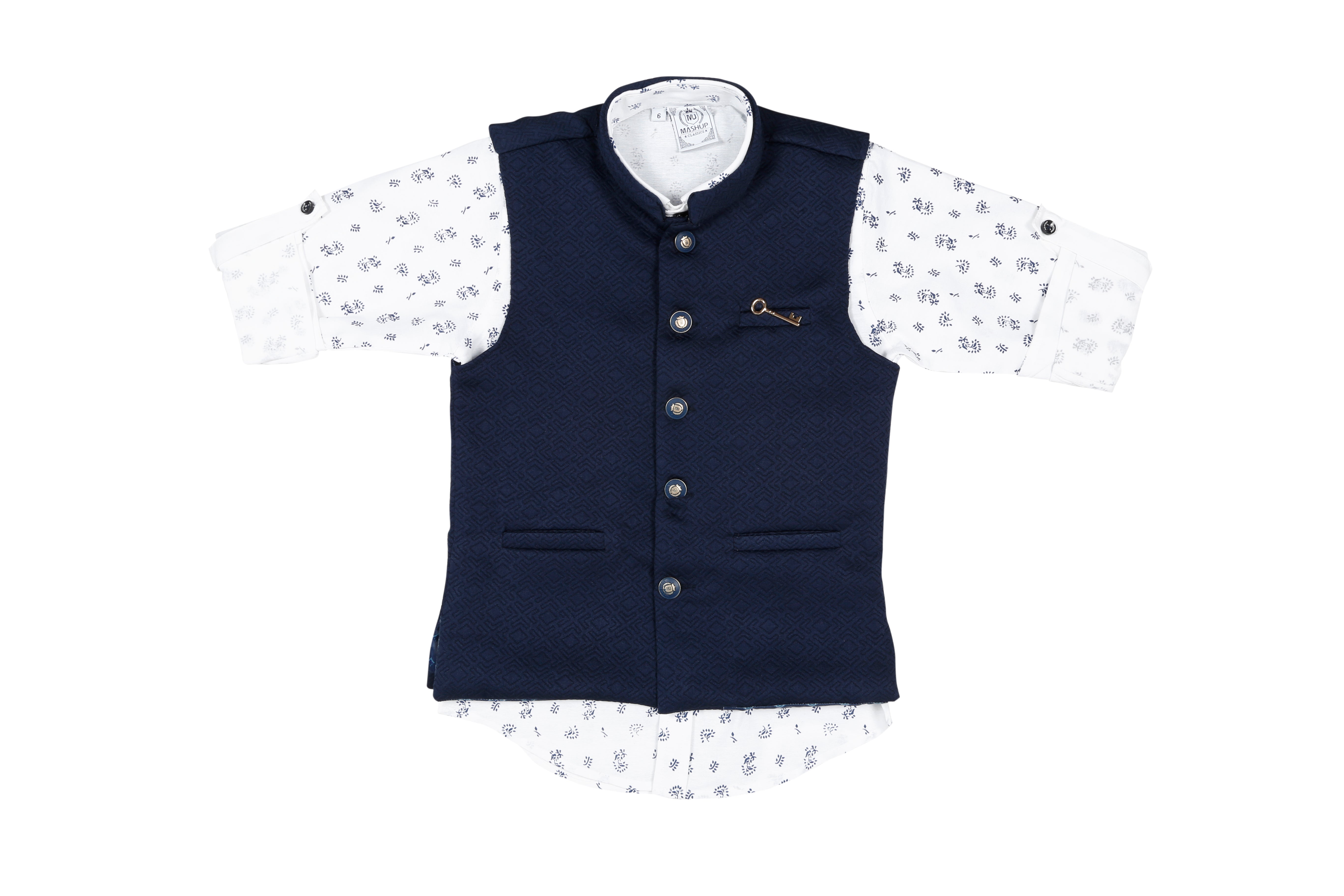 Stylish Men's Nehru Jacket & Printed Kurta Shirt - Indian Ethnic Wear for Weddings, Festivals & Cultural Events