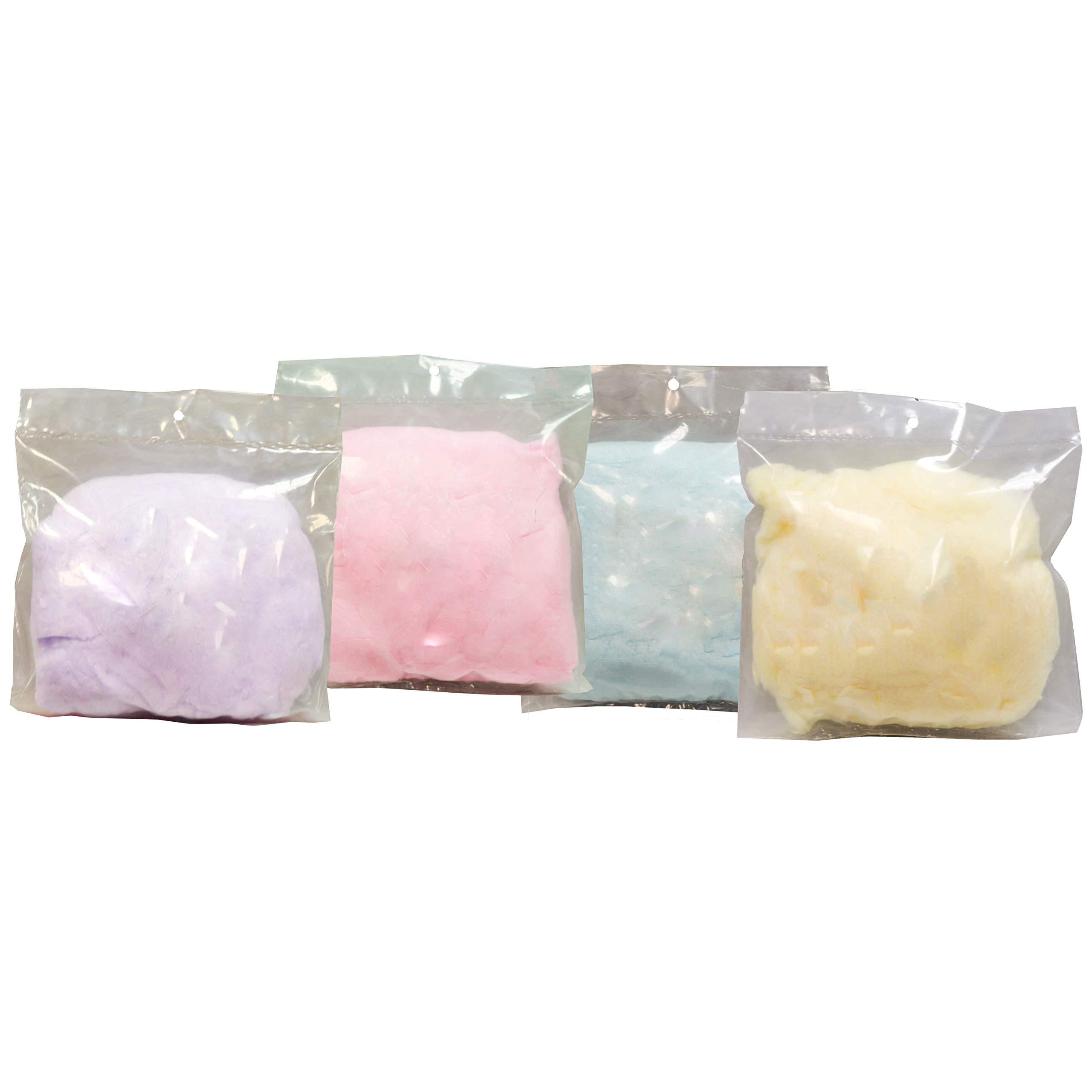 Premium Cotton Candy Floss 1oz (12 Pack) - Clear Resealable Bags for Parties, Carnivals & Sweet Treats | Bulk Cotton Candy for Events, Birthday Celebrations & Dessert Buffets