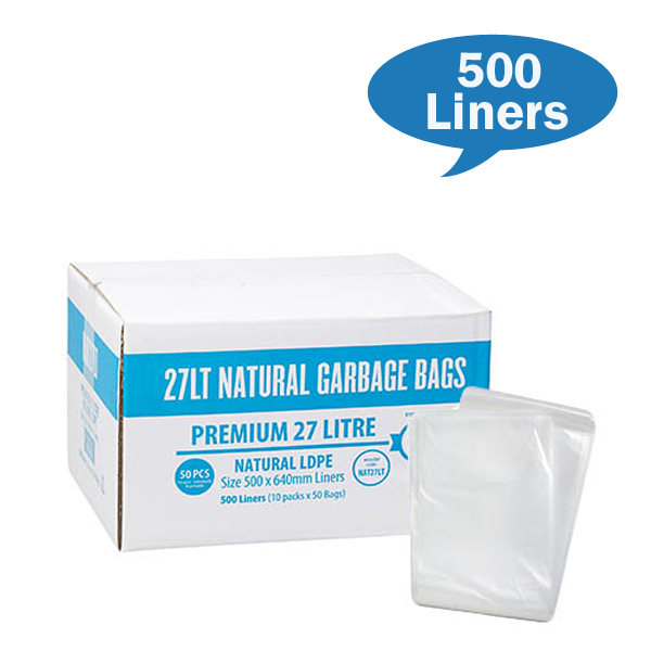 Premium 27L Kitchen Trash Bags - Biodegradable & Eco-Friendly Waste Bin Liners for Home, Office & Outdoor Use