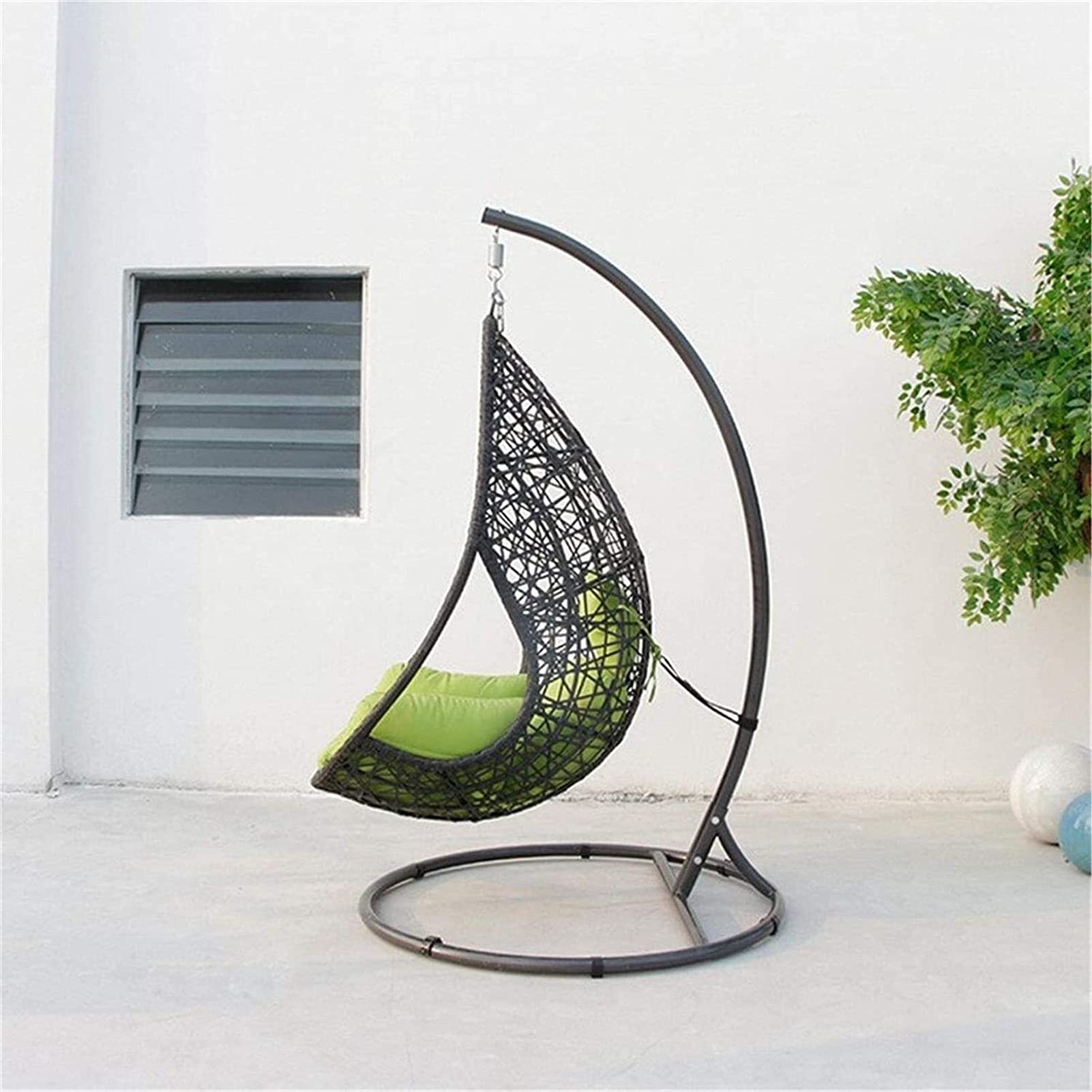 **Outdoor Hanging Wicker Swing Chair - 40.5×40.5×80 Inches - Patio, Balcony, Garden Hammock for Relaxing & Lounging - Perfect for Backyard, Porch, or Poolside Décor**