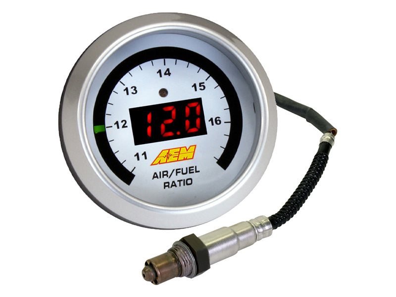 AEM Digital Wideband UEGO Air Fuel Ratio Gauge - High Performance O2 Sensor for Cars, Trucks & Racing - Real-Time AFR Monitoring for Tuning & Diagnostics
