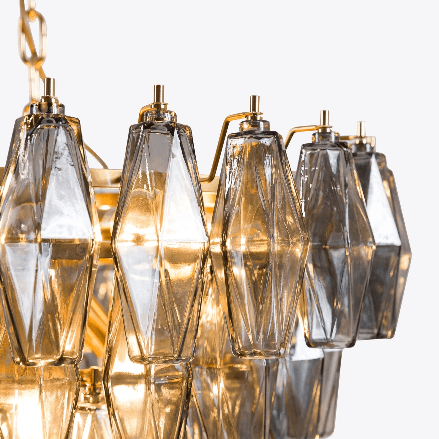 Elegant Asti Murano Glass Chandelier - Handcrafted Italian Lighting Fixture for Dining Room & Living Room Decor