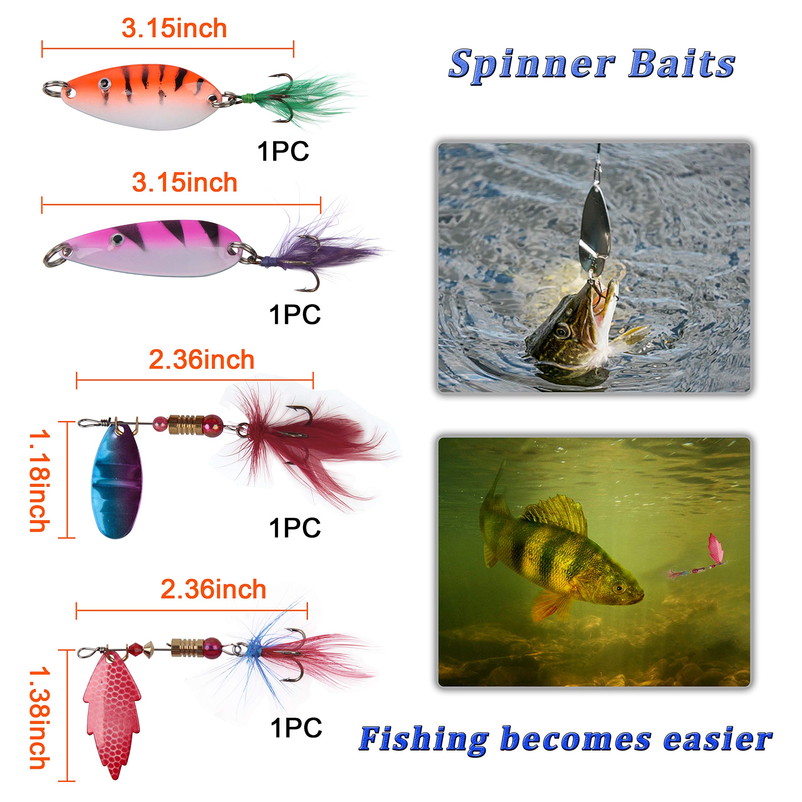 150pcs Trout Fishing Lures Kit - Premium Freshwater Fishing Gear for Trout, Bass & Salmon - Perfect for River, Lake and Stream Fishing Adventures
