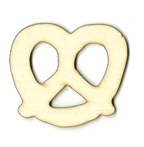 Pretzel - Unfinished Laser Cut Wood Shape for DIY Crafts, Home Decor, and Scrapbooking - Perfect for Woodworking Projects and Holiday Decorations