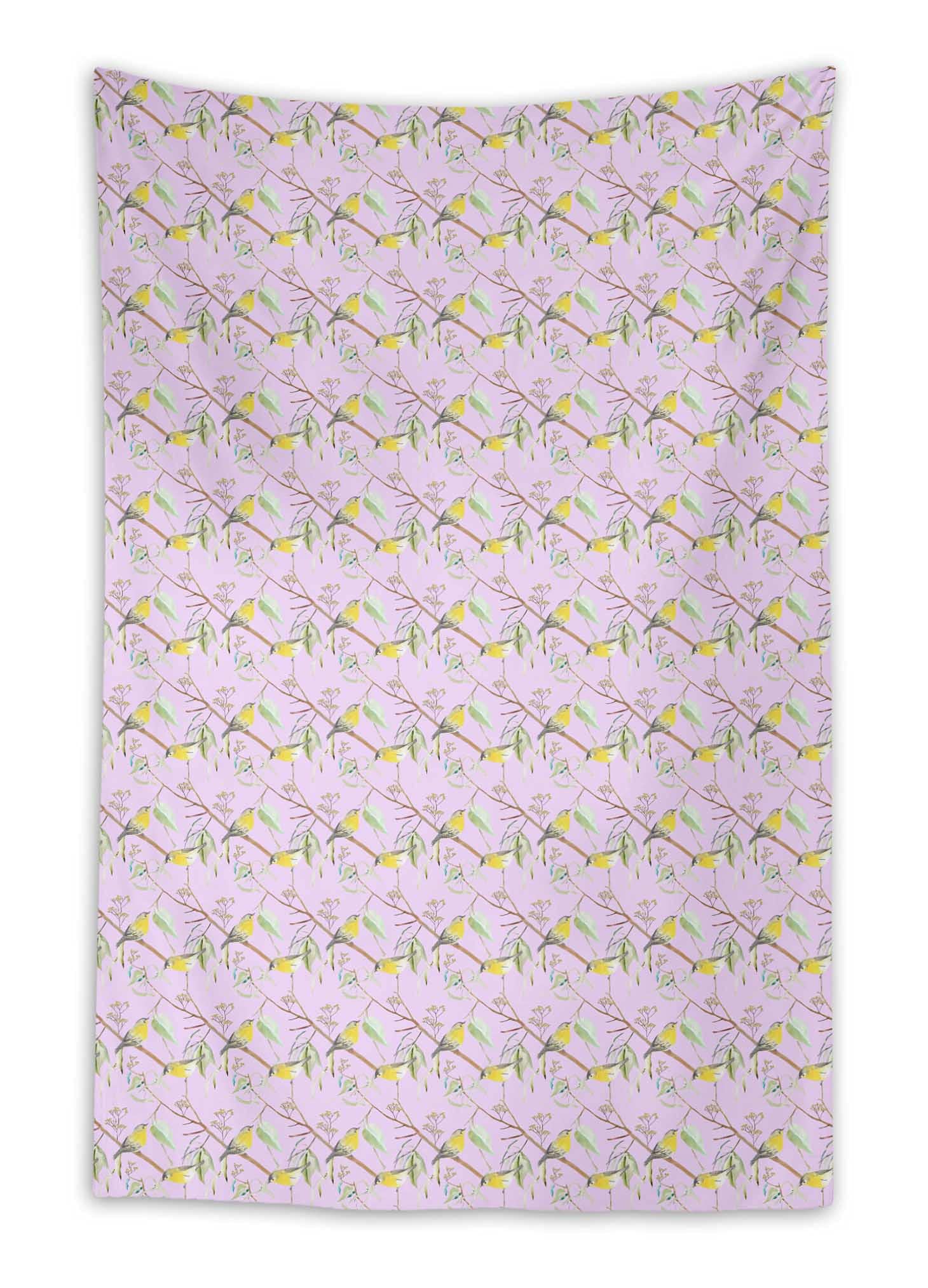 58 x 80 Inches Sassy Purple Browed Flowerpecker Bird Tapestry - Vibrant Digital Printed Wall Hanging for Bedroom & Living Room Decor - Perfect for Boho, Nature-Themed Home Styling