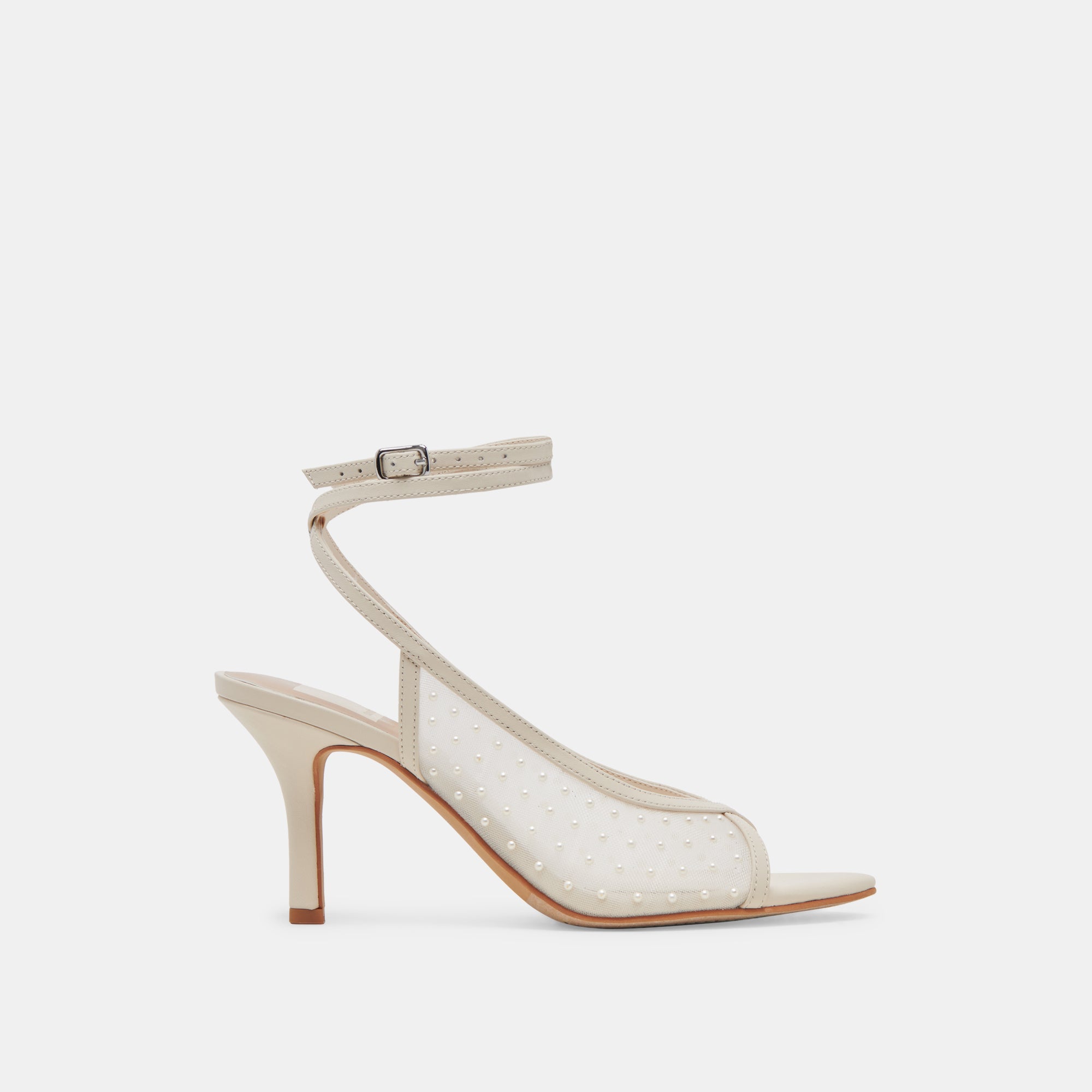 Missy Pearl Ivory Mesh Heels - Elegant Women's High Heels for Weddings, Parties & Special Occasions