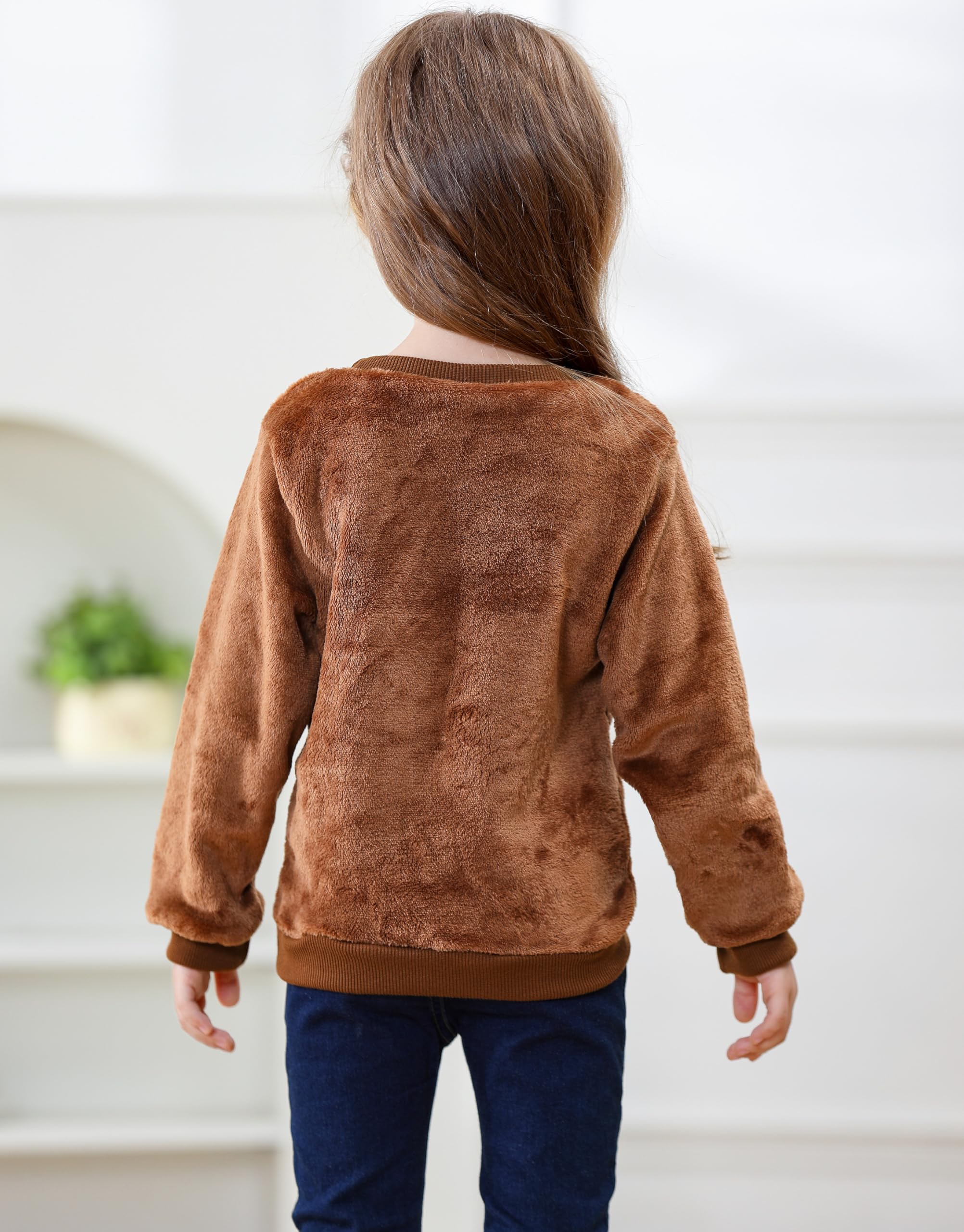 **Halloween Thanksgiving Toddler Outfits for Girls & Boys - Pumpkin Turkey Sweatshirt Fuzzy Fleece Fall Winter Clothes - Perfect for Parties, Family Gatherings & Seasonal Photos**
