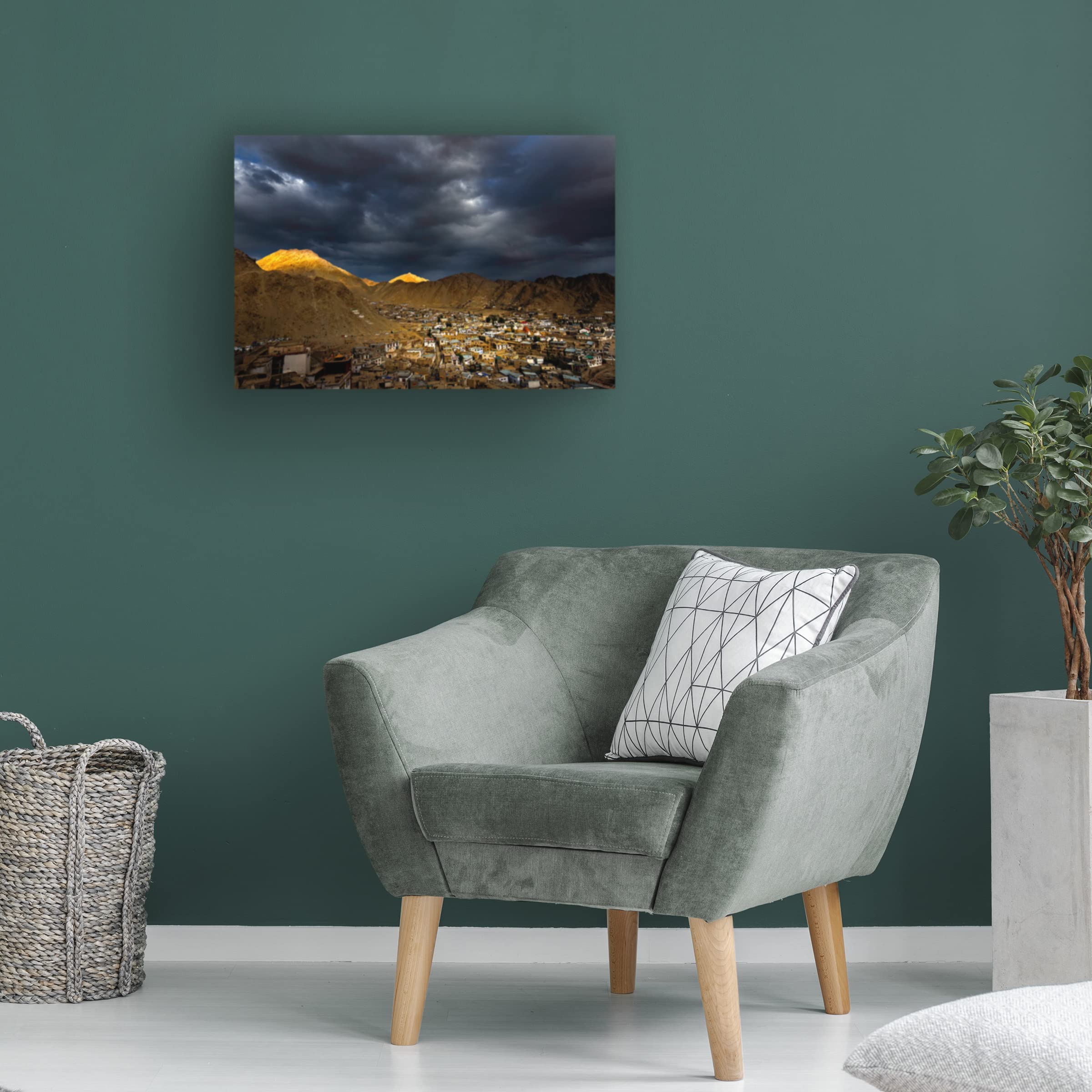 Trademark Fine Art 'Spotlight' Canvas Wall Art by Jassi Oberai - Modern Home Decor for Living Room, Bedroom & Office