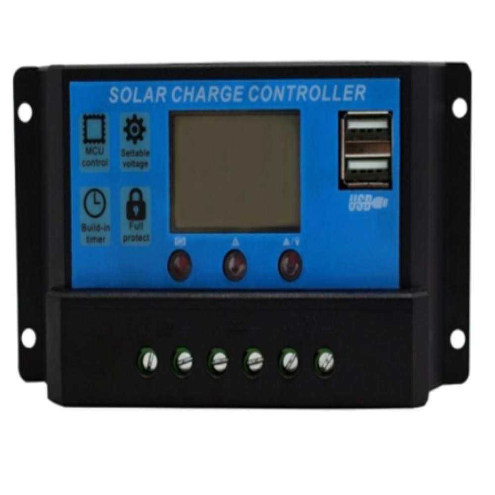 100W 12V Polycrystalline Solar Panel Kit with 10A PWM LCD Charge Controller - Perfect for RV, Marine, Boat & Off-Grid 12V Battery Charging Systems | Portable Solar Power Solution for Camping, Emergency Backup & Outdoor Adventures