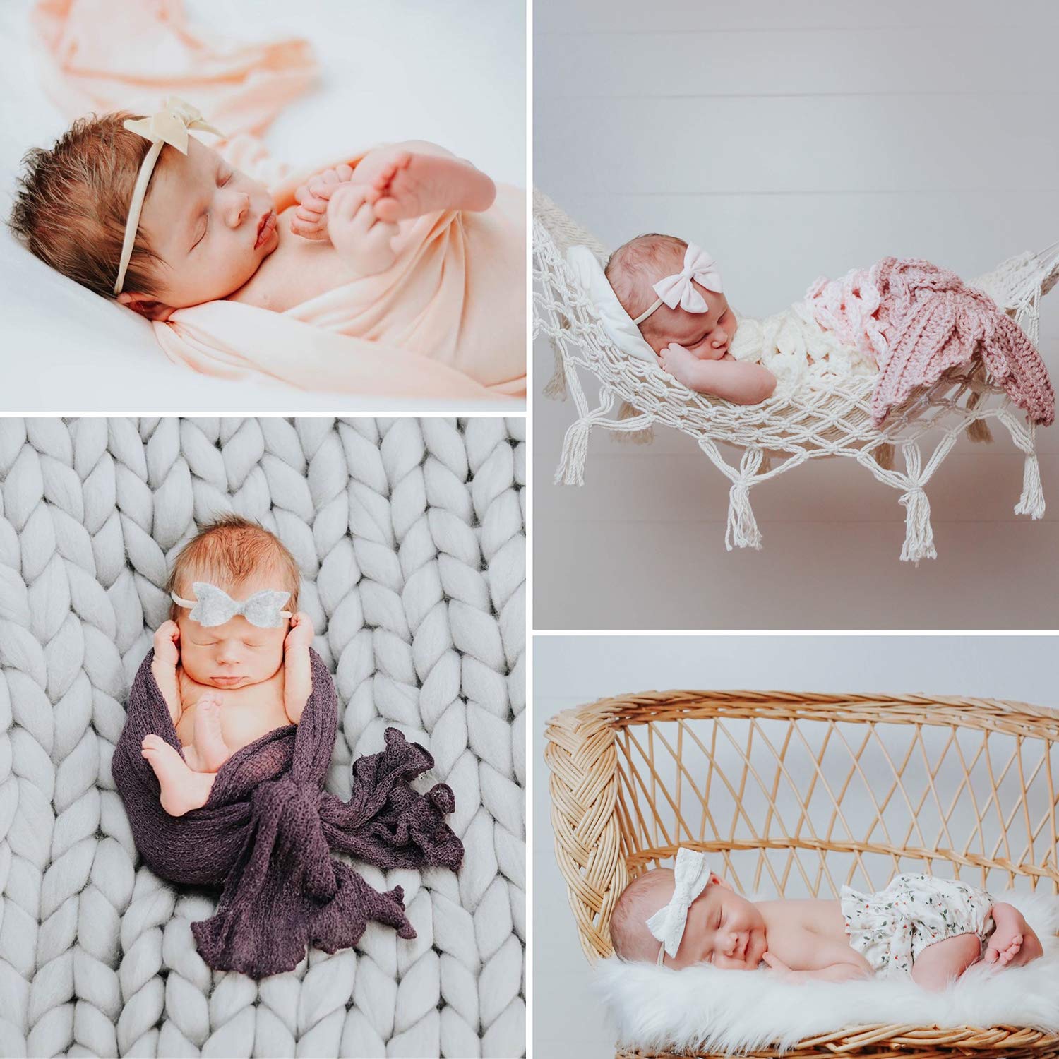 LittleJoJo Baby Girl Headbands & Bows - Soft Nylon Hair Accessories for Newborn, Infant & Toddler | Perfect for Photography, Birthday Parties & Everyday Wear