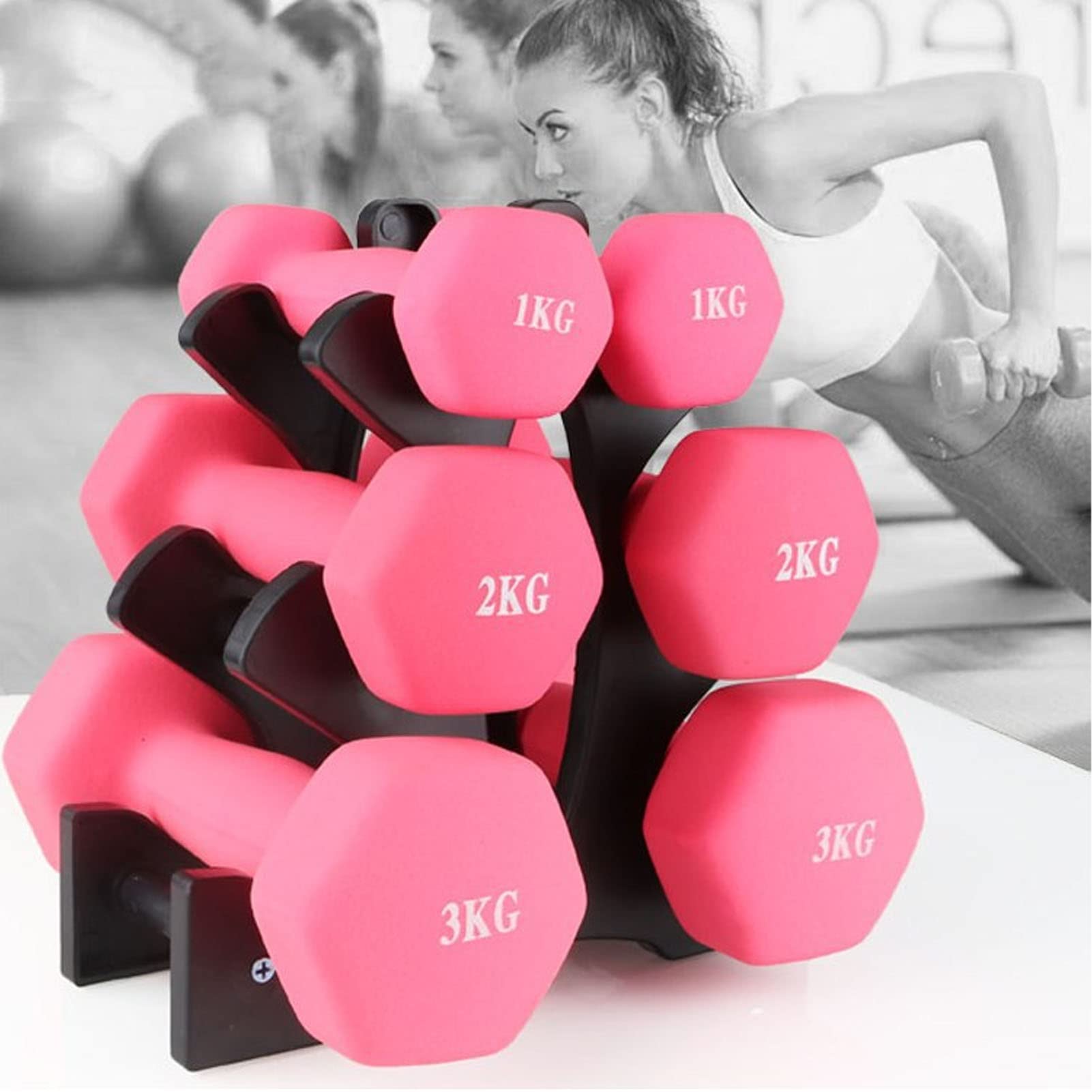 3-Tier Dumbbell Rack Weight Stand - 20kg Capacity, Easy Assembly PP Material for Home Gym - Perfect for Dumbbell Storage & Organization in Garage, Basement or Fitness Room