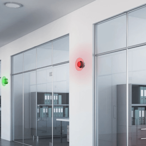Smart Meeting Room Sensor with RJ45 Connection & 140° Passive Infrared Detection - Ideal for Office Automation, Conference Room Monitoring, and Energy Efficiency Solutions