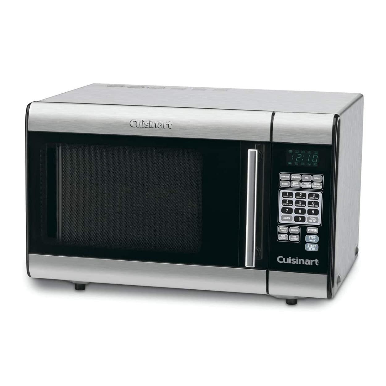 Cuisinart CMW-100 1.0 Cu. Ft. Stainless Steel Countertop Microwave Oven with Brushed Chrome Finish - Perfect for Small Kitchens, Dorms & Office Spaces