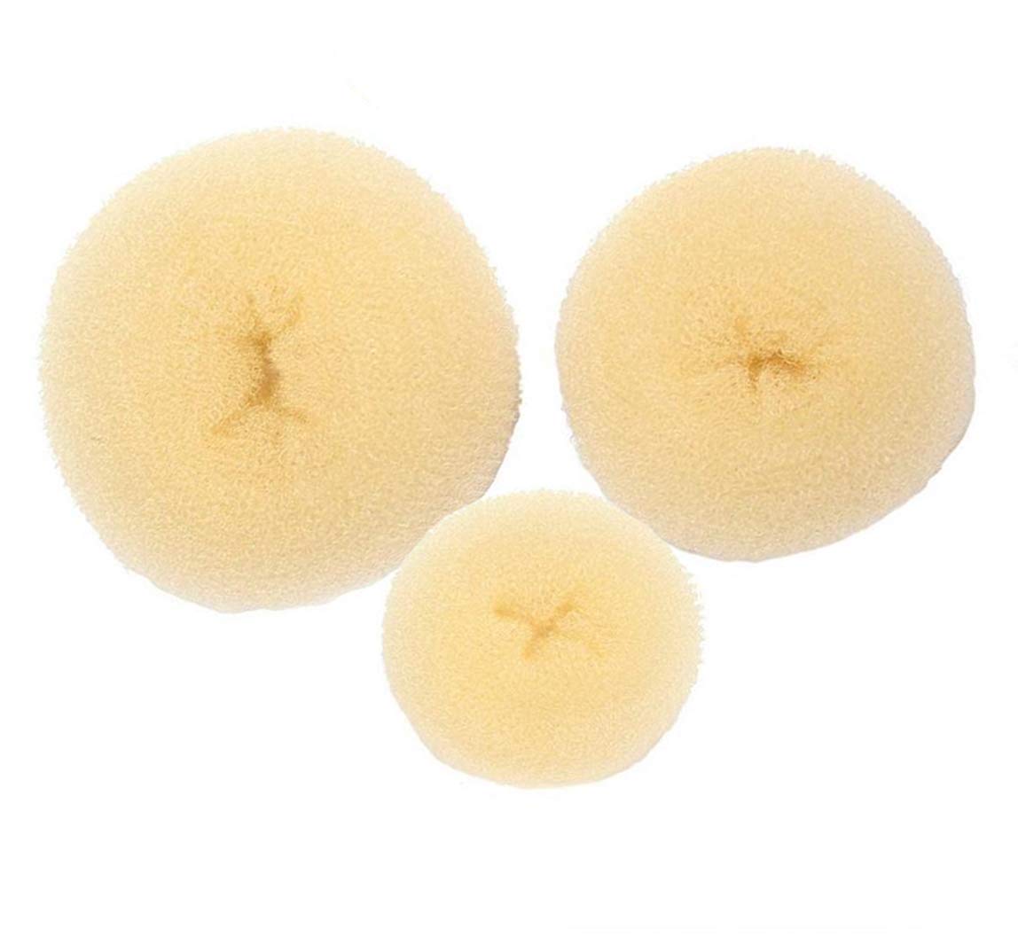 3Pcs Donut Hair Bun Maker Ring - Large, Medium, Small Set for Women & Girls - Chignon Hair Doughnut Styling Tool for Updos, Ponytails & Party Hairstyles