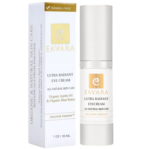 Best Organic Anti-Aging Eye Cream for Wrinkles & Puffiness - 1oz Award-Winning Eye Serum with Hyaluronic Acid, Vitamin E & Natural Ingredients - Perfect for Dark Circles, Fine Lines & Morning Skincare Routine