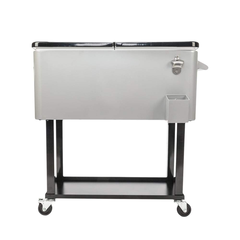 80 Quart Stainless Steel Spray Cooler with Adjustable Shelf - Perfect for Outdoor Camping, Picnics, and Tailgating Parties