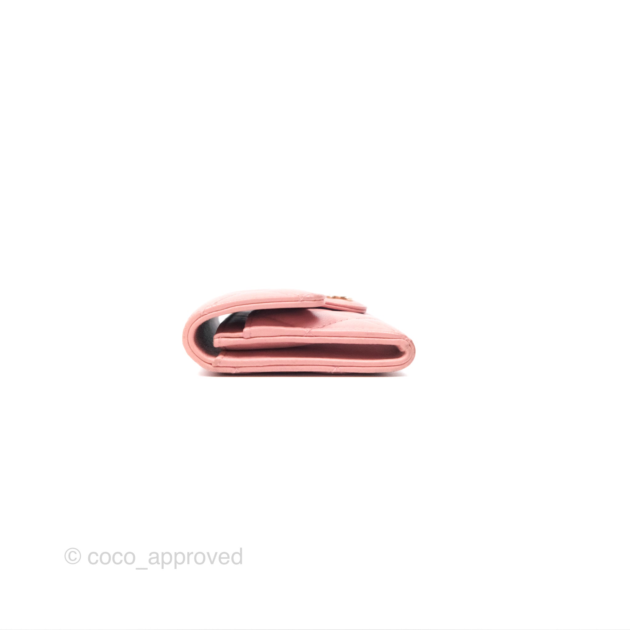 Chanel Classic Flap Card Holder in Pink Quilted Lambskin with Gold Hardware - Luxury Wallet for Women, Perfect for Everyday Use & Special Occasions