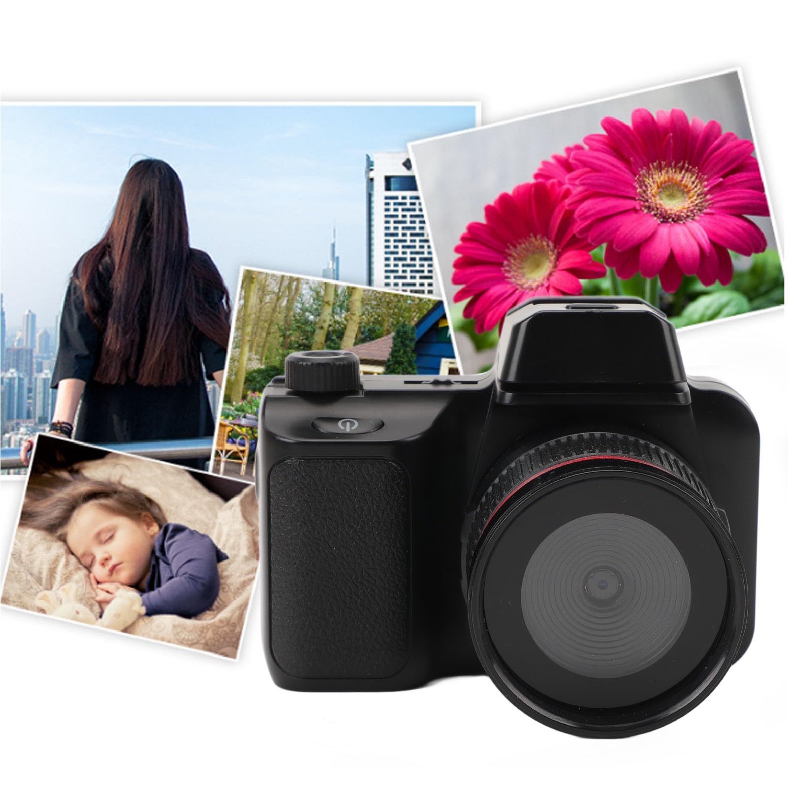 4K Digital Camera for Photography & Vlogging - 1080P HD Compact DSLR Camera with 180° Flip Screen, 4X Zoom, Supports 256GB SD Card | Perfect for Travel, YouTube, TikTok & Social Media Content Creation