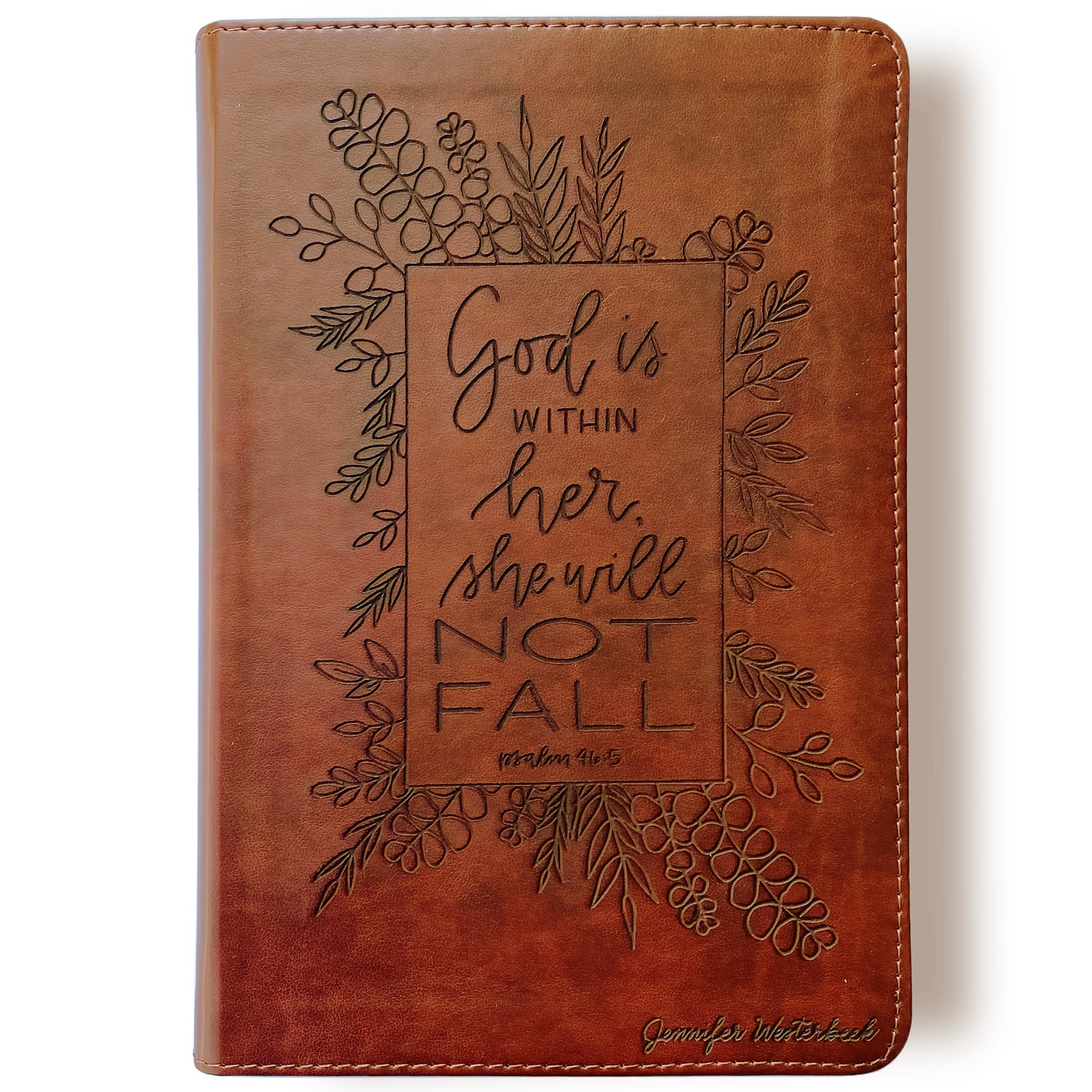 Hand Lettered & Laser Engraved ESV Student Study Bible - Personalized Brown Leather Bible with Custom Name Engraving | Perfect Gift for Graduation, Confirmation & Bible Study