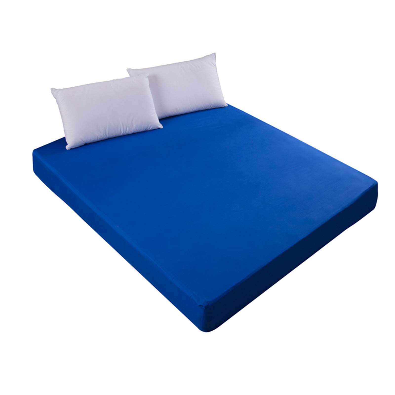 **Waterproof Queen Mattress Protector - Zippered Encasement, Hypoallergenic & Absorbent Bed Bug Proof Cover (Blue) - Ideal for Allergy Sufferers & Pet Owners**