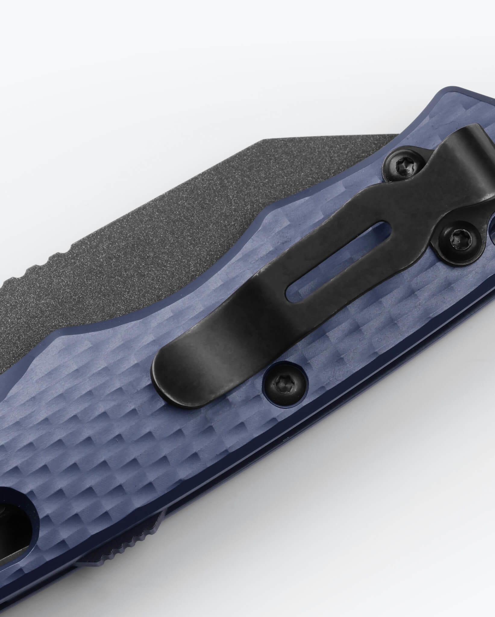 Auto Immunity™ Crater Blue Aluminum Wharncliffe Pocket Knife - EDC, Camping & Outdoor Survival Gear