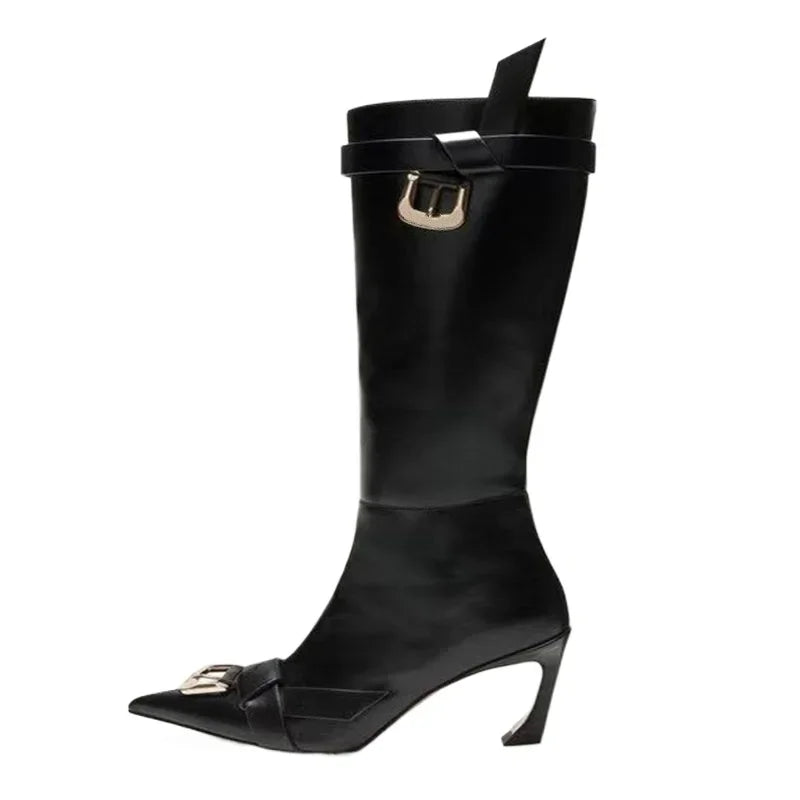 Stylish Pointed Toe Sexy Slim High Heel Knee High Boots for Women - Fall & Winter Fashion, Perfect for Office, Party & Night Out