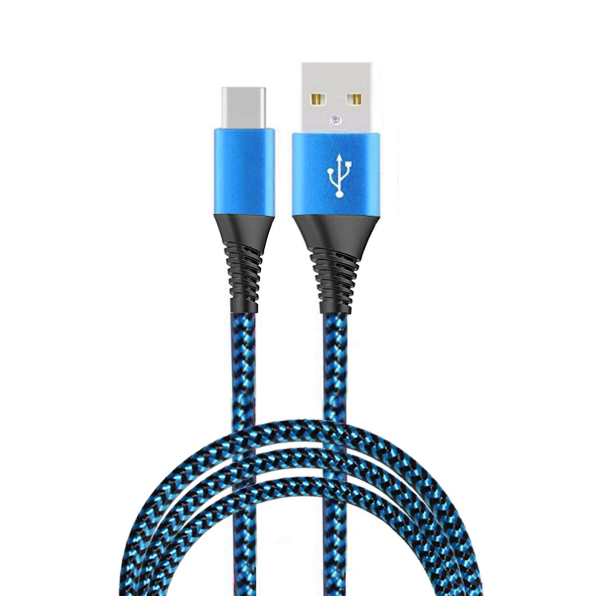 Premium 10FT USB-C to USB-A Fast Charging Cable 3A Nylon Braided Durable Charger Cord - Extra Long Type C Cable for Samsung Galaxy, iPhone 15, iPad, MacBook & More - Perfect for Home, Office & Travel Charging