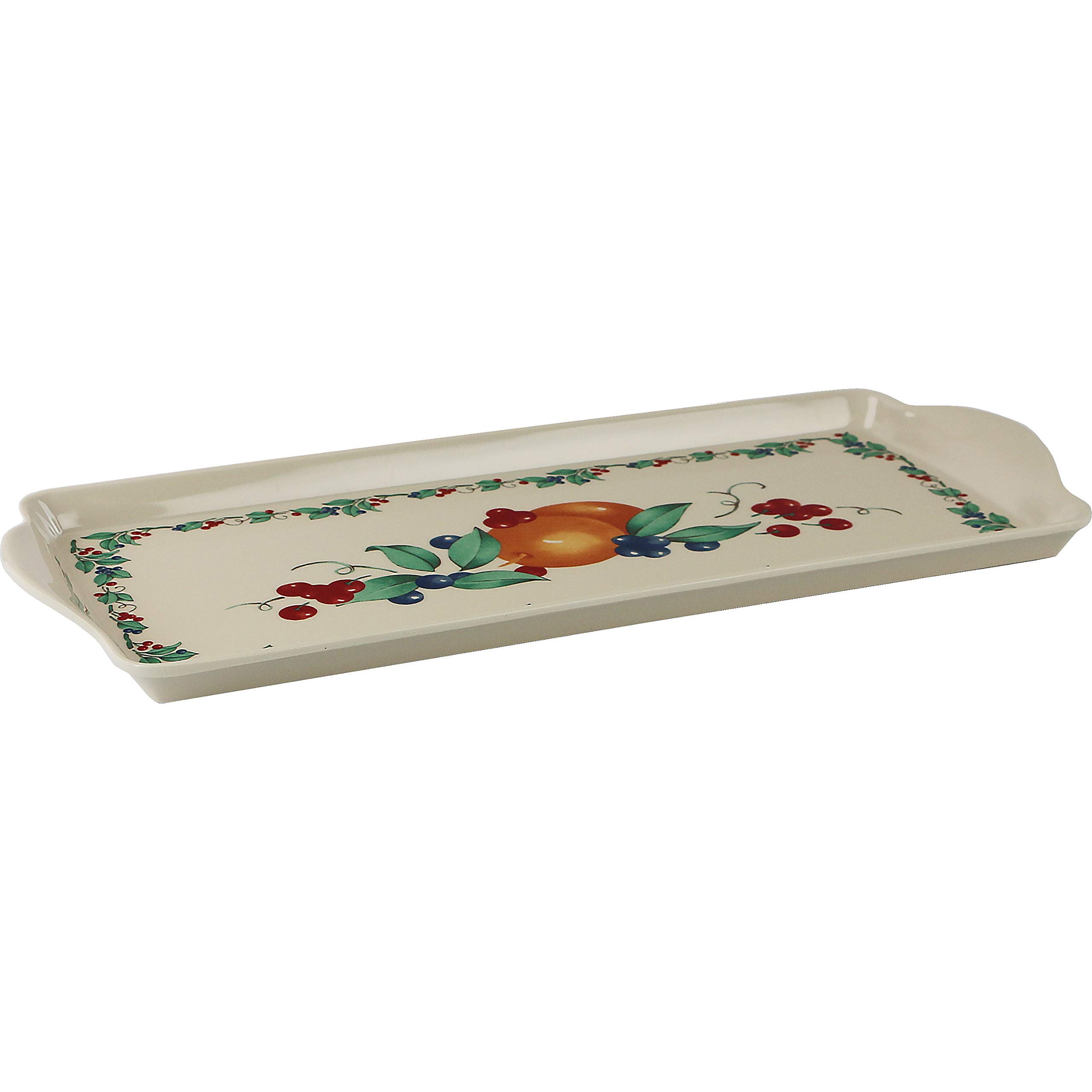 Reston Lloyd Corelle Coordinates Melamine Serving Tray - Durable & Stylish Tidbit Tray for Parties, Entertaining & Home Decor | Perfect for Appetizers, Snacks & Desserts