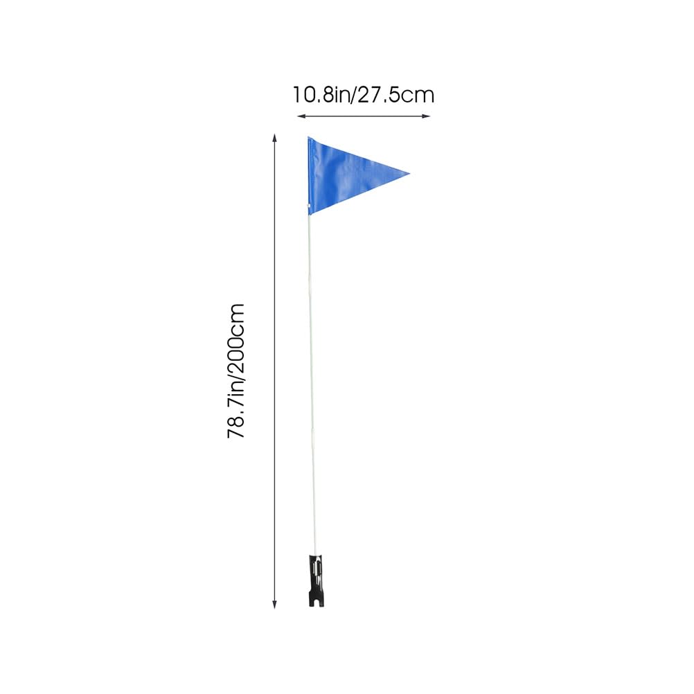 LUOZZY 2 Pack Bike Safety Flags - High Visibility Rear Cycling Warning Flags for Bicycles, Motorcycles & Strollers - Durable Bike Advertising Flags in Blue - Perfect for Road Safety, Group Rides & Outdoor Events