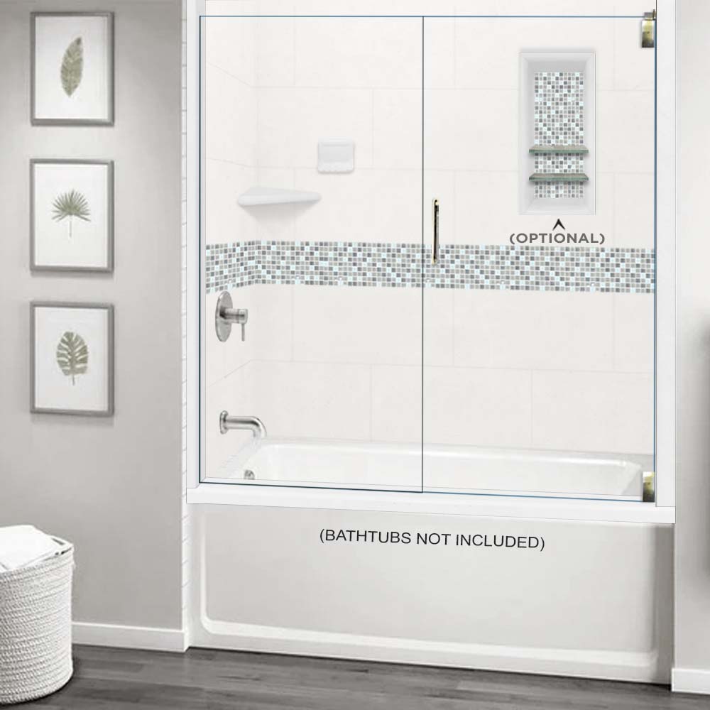 Waterproof Bathtub Wall Surround Panel Kit - Easy to Install Bathroom Shower Wall Panels for Home Renovation - Perfect for Bathroom Remodeling, Waterproofing & Moisture Protection