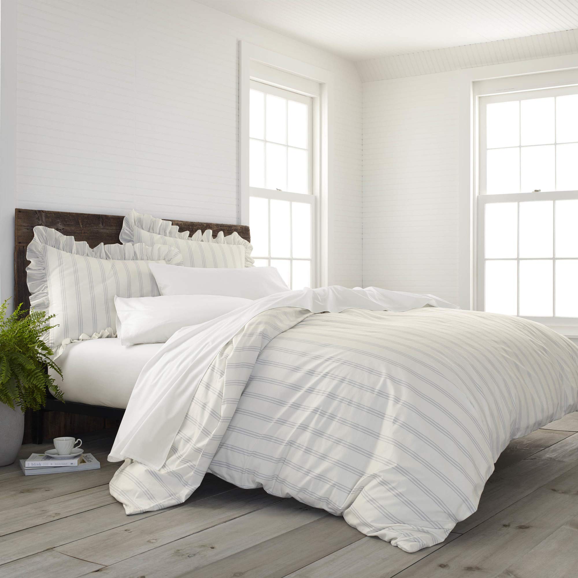 EcoPure 100% Organic Cotton King Size Comforter Set - Soft Gray Bedding for Luxurious Sleep | Perfect for Master Bedrooms, Guest Rooms & Cozy Nights