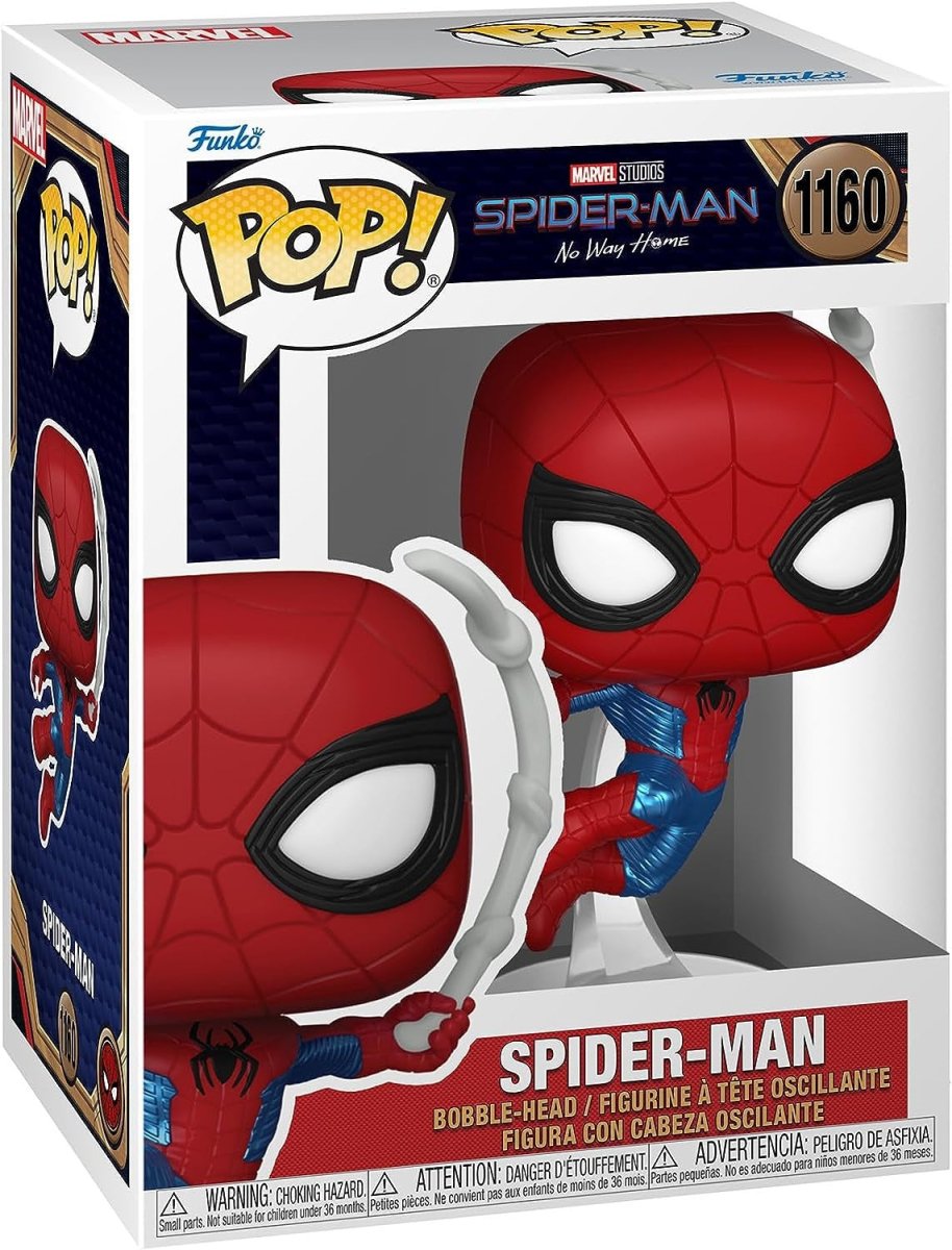 Marvel Studios Spider-Man No Way Home Funko Pop Vinyl Figure #1160 - Collectible Action Figure for Movie Fans, Gift for Marvel Lovers, Perfect for Display & Home Decor