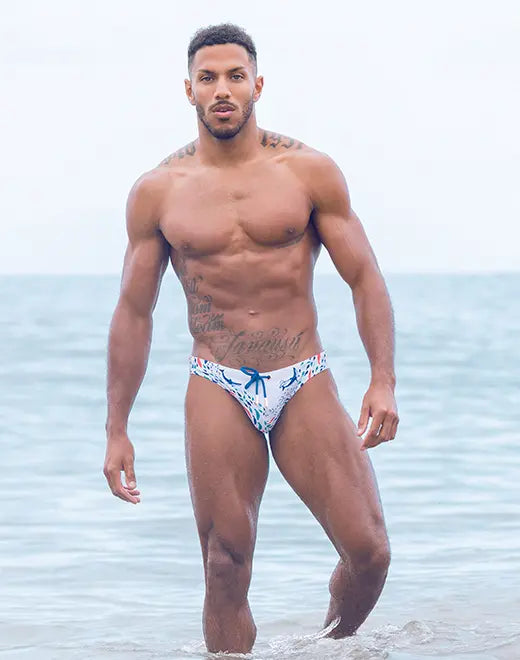 2Eros Seascape Swim Brief V20 - Men's Quick Dry Swim Trunks for Beach, Pool & Vacation - Comfortable & Stylish Swimwear for Summer Water Activities