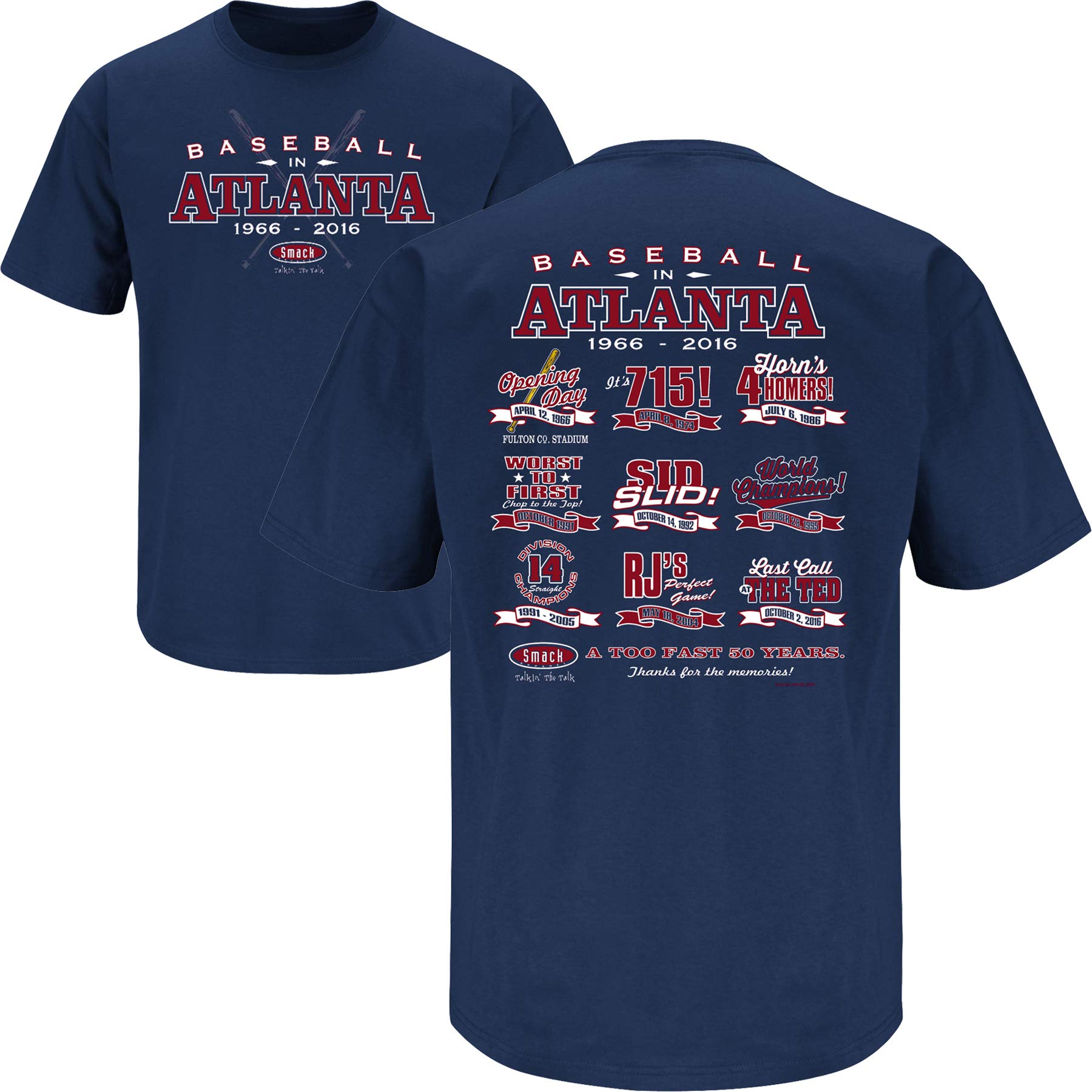 Atlanta Braves Baseball Fan Navy T-Shirt for Men & Women - Comfortable Cotton MLB Team Apparel (Sizes SM-5XL) - Perfect for Game Day, Tailgating & Casual Wear