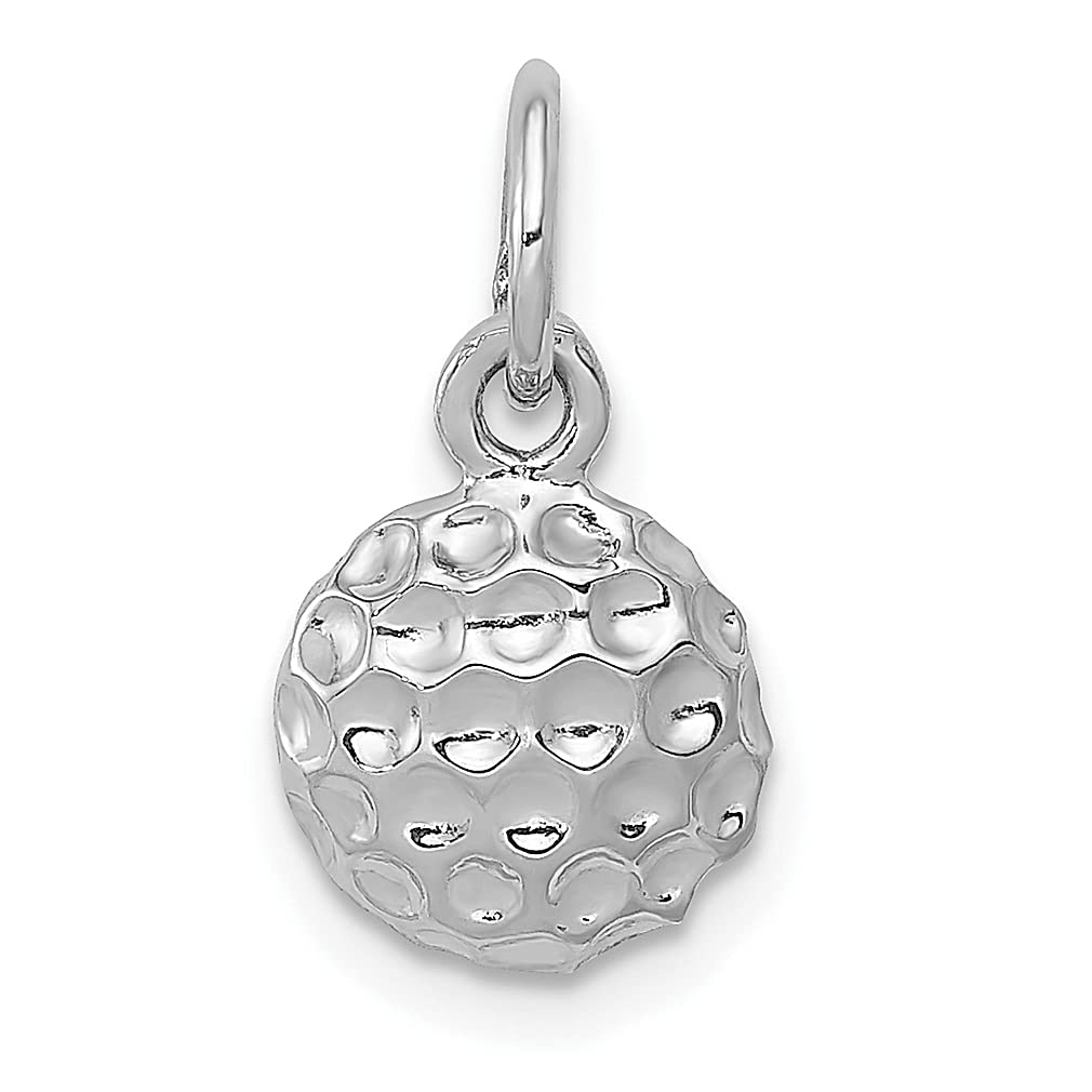 14K White Gold Golf Ball Charm Necklace for Women - Elegant Sports Jewelry Pendant Gift for Her - Perfect for Golf Lovers, Birthdays & Anniversaries