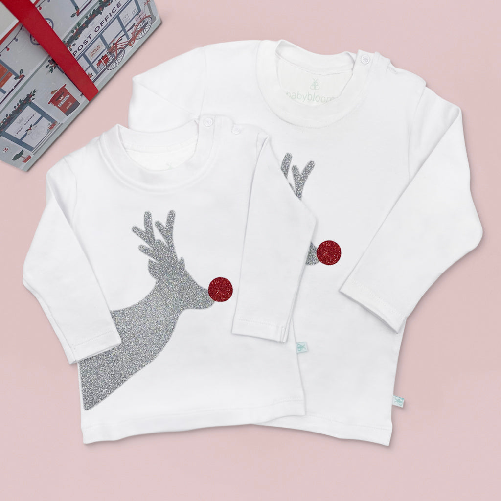 Festive Reindeer Sparkle Christmas T-Shirt for Women & Men - Holiday Party, Family Gathering & Gift Idea
