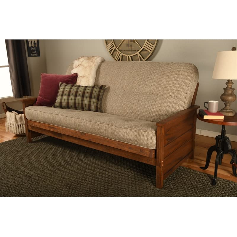 Kodiak Futon Frame - Weathered Brown Full Size for Home & Office